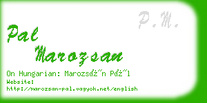 pal marozsan business card